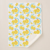 Waterverf Rubber Ducky Jij bent de Een Sherpa Deken (Voorkant)