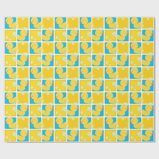Waterverf Rubber Ducky Party Wrapping Papier (Vlak)