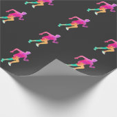 Waterverf Runner Art Marathon Athlete Running Cadeaupapier (Hoek)