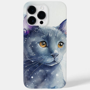 Waterverf RUSSISCHE BLAUWE CAT Case-Mate iPhone 14 Pro Max Hoesje