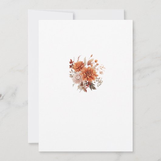 Waterverf Rust Highland Koe Baby shower Kaart (Achterkant)