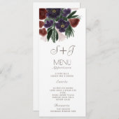 Waterverf Rustic Botany Flora Bouquet - Menu (Voorkant / Achterkant)