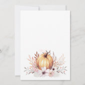 Waterverf Rustic Floral Pumpkin Thanksgiving Kaart (Achterkant)