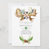 Waterverf Rustic Forest Bridesmaids Luncheon Kaart (Voorkant)