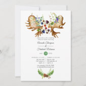 Waterverf Rustic Forest Rehearsal Dinner Kaart (Voorkant)