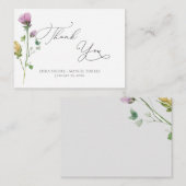 Waterverf Rustic Garden Rozen Hartelijk dank Notitiekaartje (Voorkant / Achterkant)