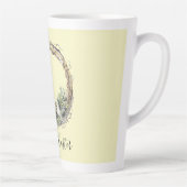 Waterverf Rustic Grapevine & Egg Nest Pasen Latte Mok (Rechts)