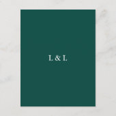 Waterverf Rustic Green Pine Trees Informatiekaartje (Achterkant)