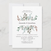 Waterverf Rustic Greenery Winter Rehearsal Dinner Kaart (Voorkant)