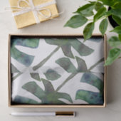 Waterverf Rustic Palm laat tropisch Tissuepapier (Geschenk)