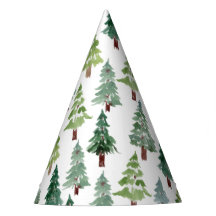 Waterverf Rustic Pine Forest Pattern Winter
