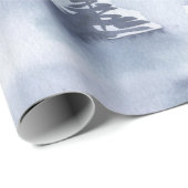 Waterverf Rustic Pine Trees Forest Snow Cadeaupapier (Rol Hoek)