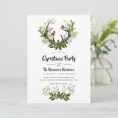 Waterverf Rustic Reindekerst Kaart (Staand voorkant)