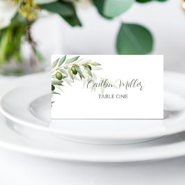 Waterverf Rustic Wedding Olive Branches