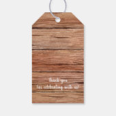 Waterverf Rustic Wood Wild Eén Baby shower Cadeaulabel (Achterkant)