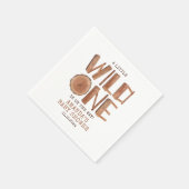 Waterverf Rustic Wood Wild Eén Baby shower Servet (Hoek)