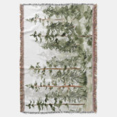 Waterverf rustiek groen bos deken (Voorkant Verticaal)