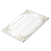 Waterverf rustieke bloemen weekplanner notitieblok (Schuin)