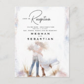 Waterverf rustieke cowboy bruiloft informatiekaartje (Voorkant)