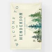 WATERVERF RUSTIEKE DENNENBOMEN FAMILIEREÜNIE SPANDOEK (Verticaal)