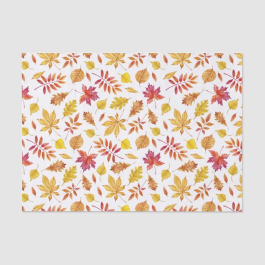Waterverf rustieke herfstbladeren tissuepapier (Voorkant)