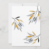 Waterverf rustieke kerstbladfoto feestdagenkaart (Achterkant)