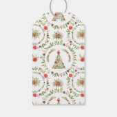 Waterverf rustieke kerstboom gepersonaliseerd cadeaulabel (Achterkant)