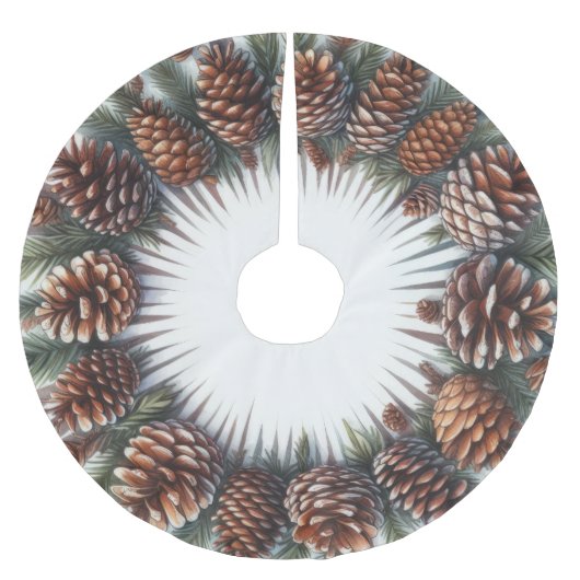 Waterverf rustieke land kerst pinecones kerstboom rok (Voorkant)