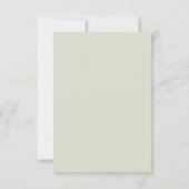 Waterverf rustieke neutraal boho botanische bruilo RSVP kaartje (Achterkant)