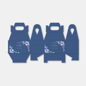 Waterverf rustieke stoffige blauwe bloemenbruiloft bedankdoosjes (Uitgevouwen)