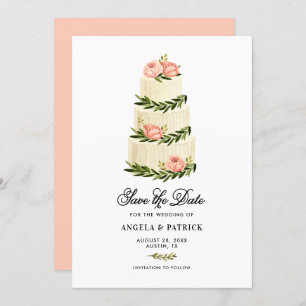 Waterverf Rustige gelaagde sluiting Save The Date