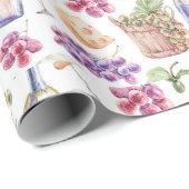 Waterverf Rustige kaasdruiven Cadeaupapier (Rol Hoek)