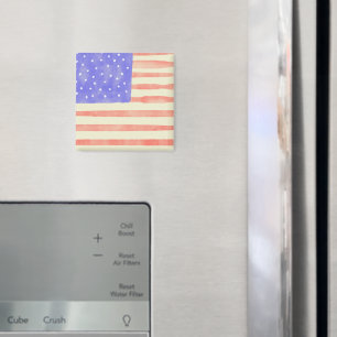 Waterverf Rustische Amerikaanse vlag Magneet