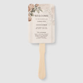 waterverf Rusty Terracotta roos Programma Handwaaier (Voorkant)