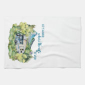 Waterverf RV Motorhome Camping Scene Theedoek (Horizontaal)