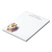 Waterverf Sable Pomeranian van het bureau van Notitieblok (Gedraaid)