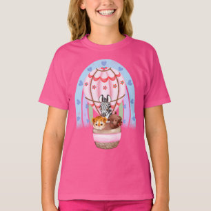 Waterverf Safari Animals Zebra, Tiger, Hippo Hot T-shirt