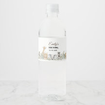 waterverf Safari Dieren Baby Shower thema