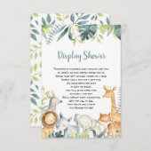 Waterverf safari dieren display douchewand informatiekaartje (Voorkant / Achterkant)