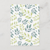 Waterverf safari dieren display douchewand informatiekaartje (Achterkant)