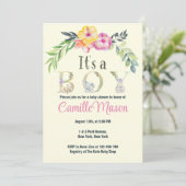 Waterverf Safari Dieren Het is een Baby shower voo Kaart (Staand voorkant)