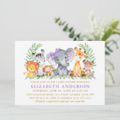 Waterverf Safari Dieren schotelen Stippen Kaart (Staand voorkant)