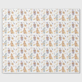 Waterverf Safari Musical African Animals Cadeaupapier (Vlak)