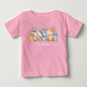 Waterverf Safari Oerwoud Schattigee Baby Dieren Ro