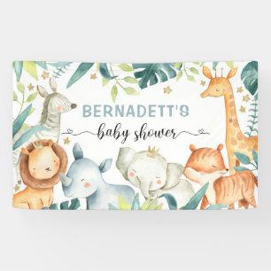 Waterverf Safari Wild Baby shower Banner