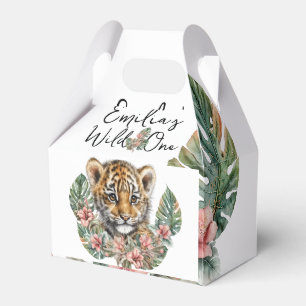 Waterverf Safari Wild One Baby Tiger Cub Birthday Bedankdoosjes
