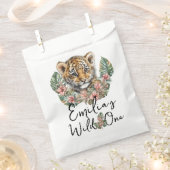 Waterverf Safari Wild One Baby Tiger Cub Birthday Bedankzakje (Geknipt)