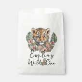 Waterverf Safari Wild One Baby Tiger Cub Birthday Bedankzakje (Voorkant)
