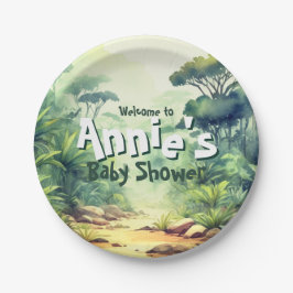 Waterverf Safari Wild One Safari Thema, Oerwoud, Papieren Bordje