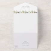 waterverf sage bladeren rsvp bruiloft all in one uitnodiging (Buitenkant)